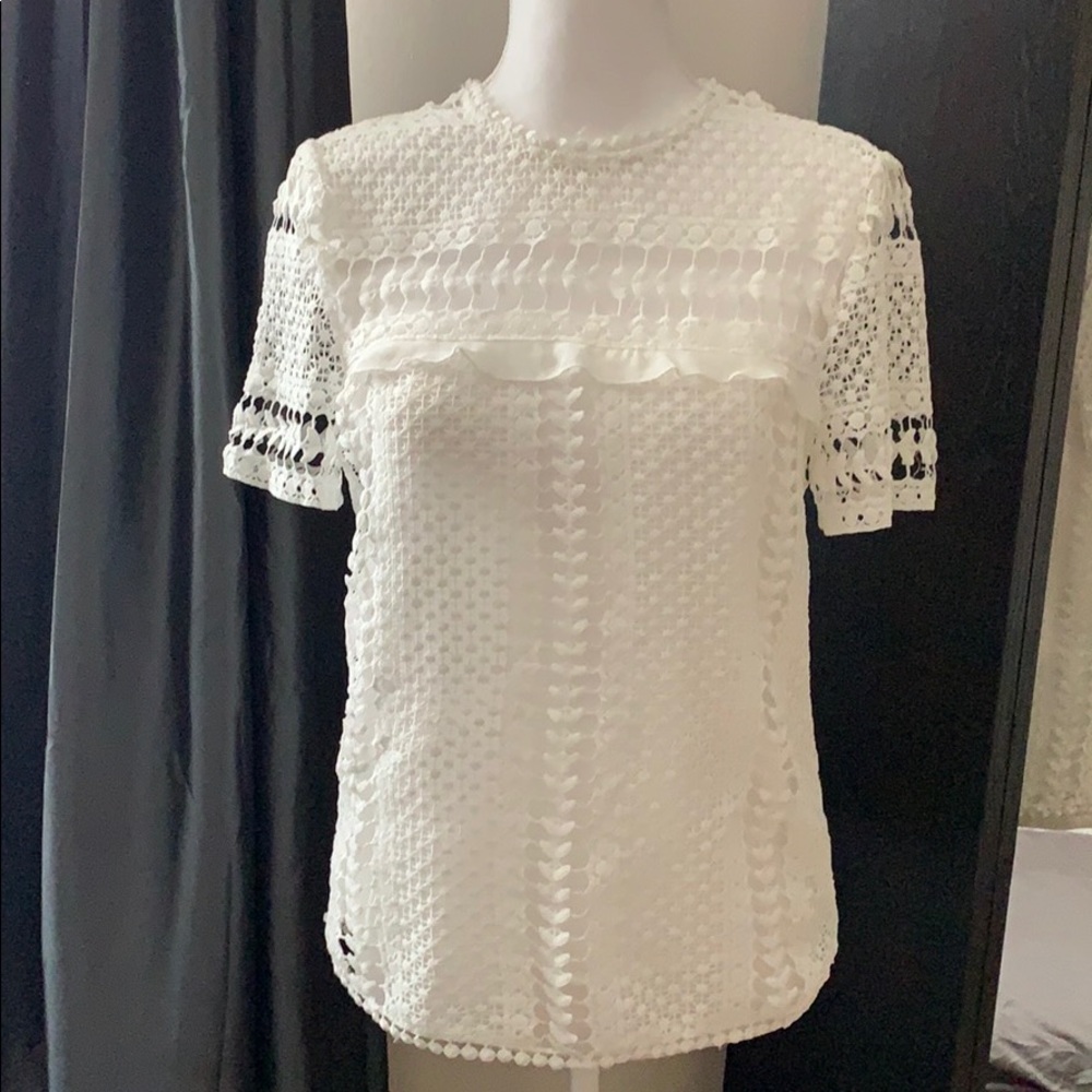 Top White Lace Embroidered.